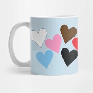 Progress Pride Hearts of Love Mug